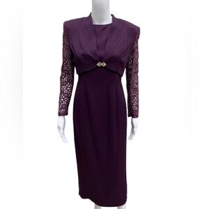 Vintage Scott McClintock Size 4 Purple 2 piece